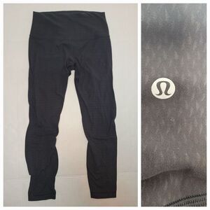 Lululemon Align Leggings Womens SZ 8 High Rise 25" INS Geometric Black FLAWED*